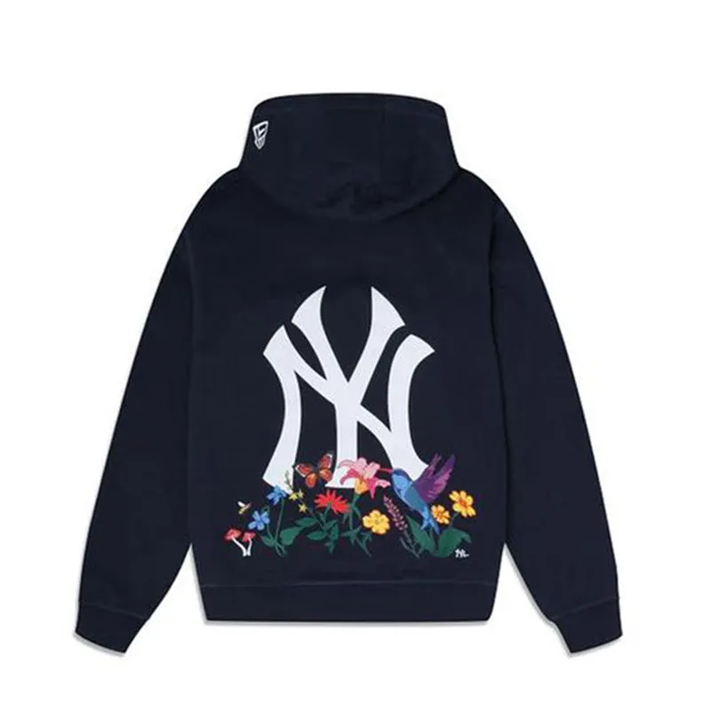 [13090796] New York Yankees "Blooming" Navy Mens Pullover Hoodie