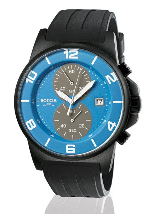 3777-15 MENS BOCCIA ID. TITANIUM WATCH