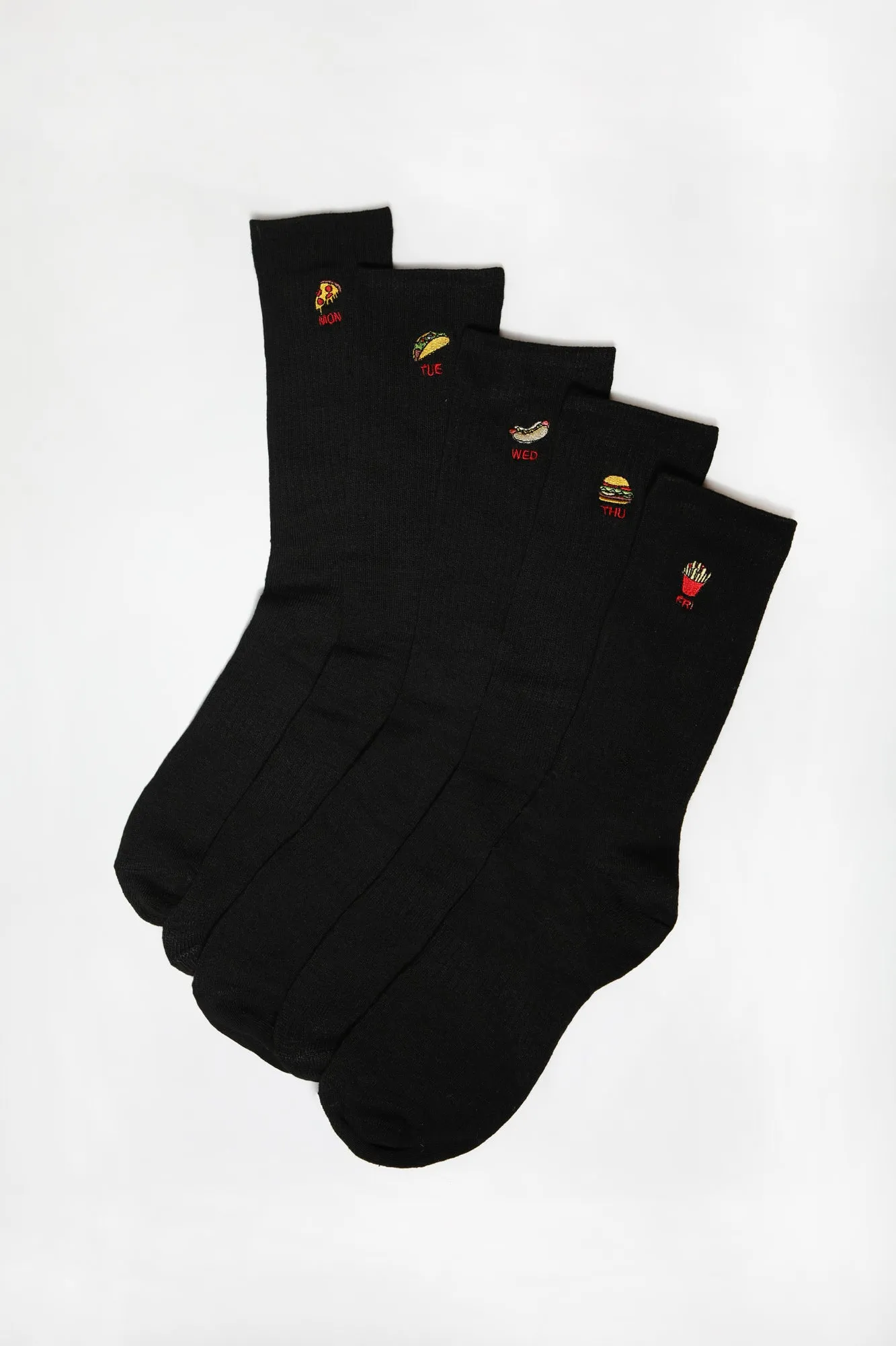 Amnesia Youth 5-Pack Fast Food Crew Socks