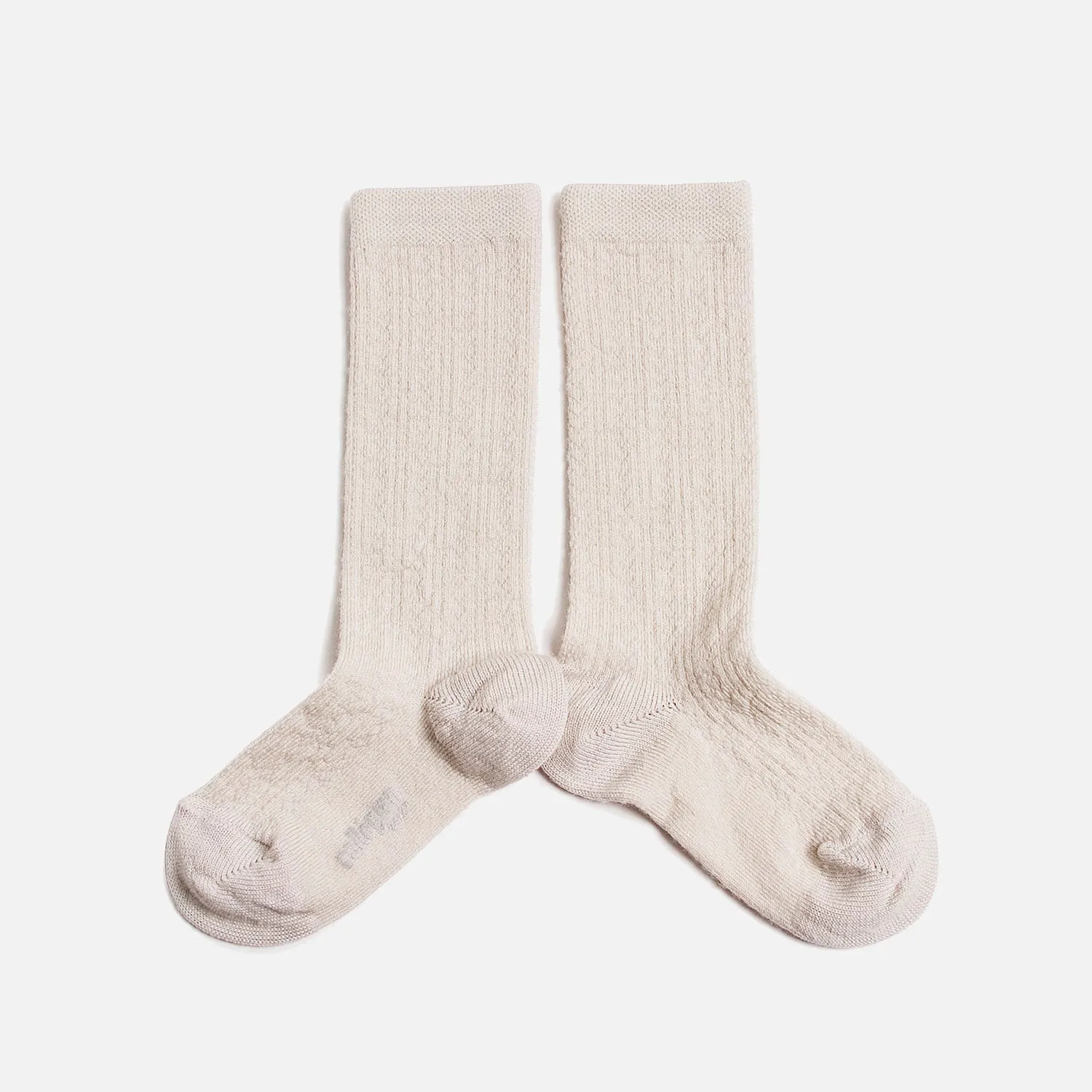 Babies & Kids Wool Pointelle Knee Socks - Cream