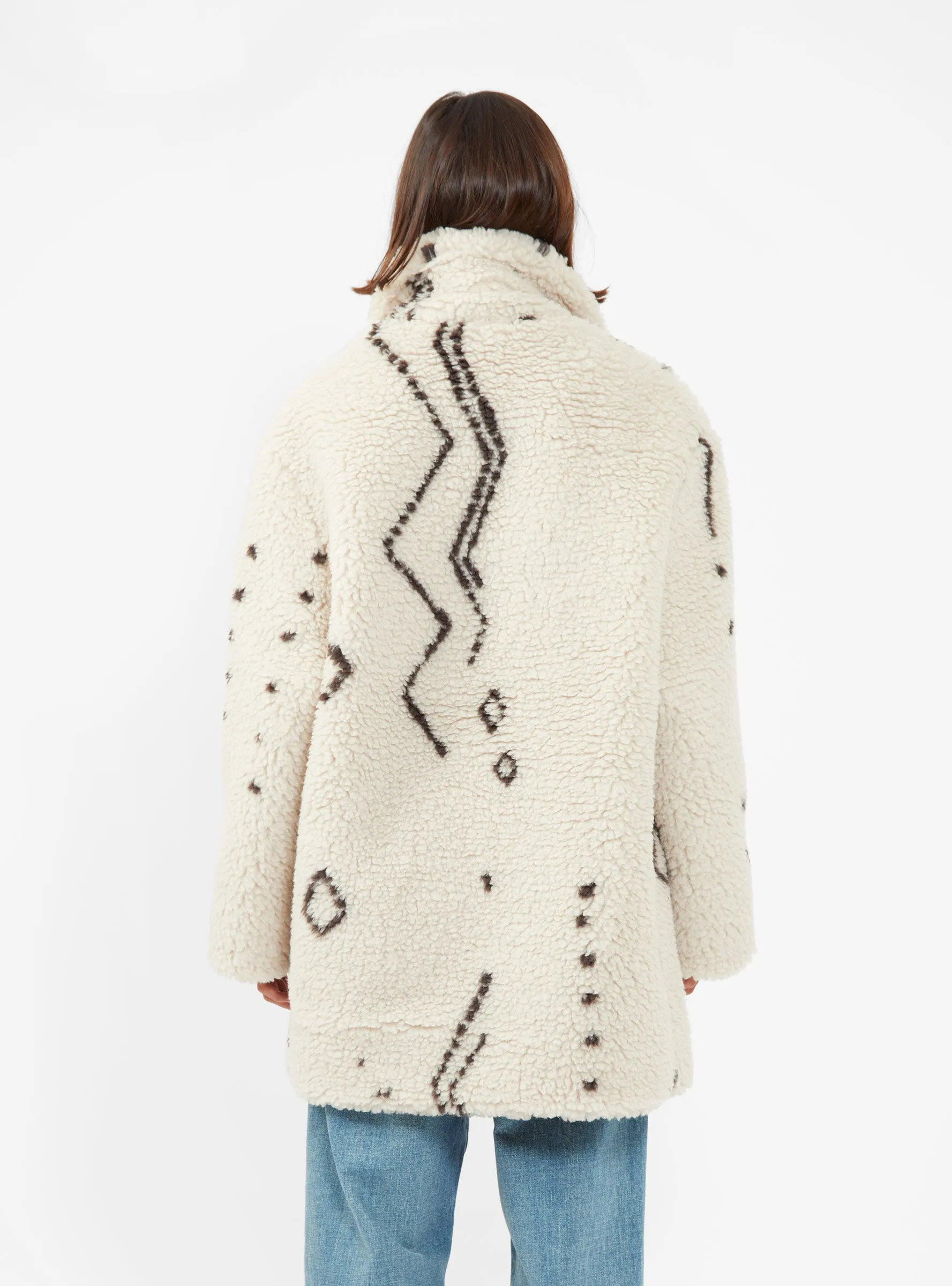 Beni Ourain Boa Fleece Jacket Off White