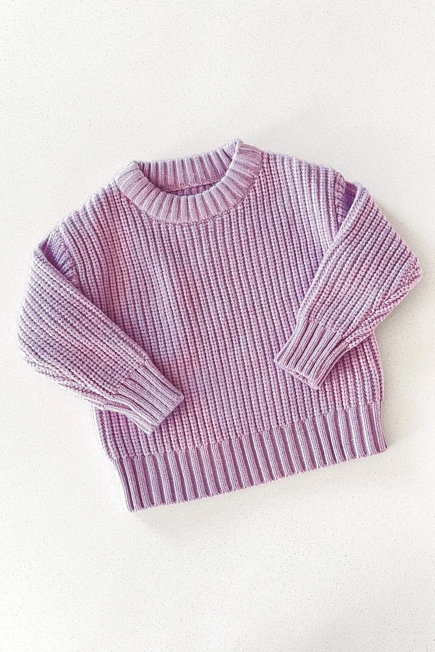 BILLIE CHUNKY KNIT SWEATER / LILAC