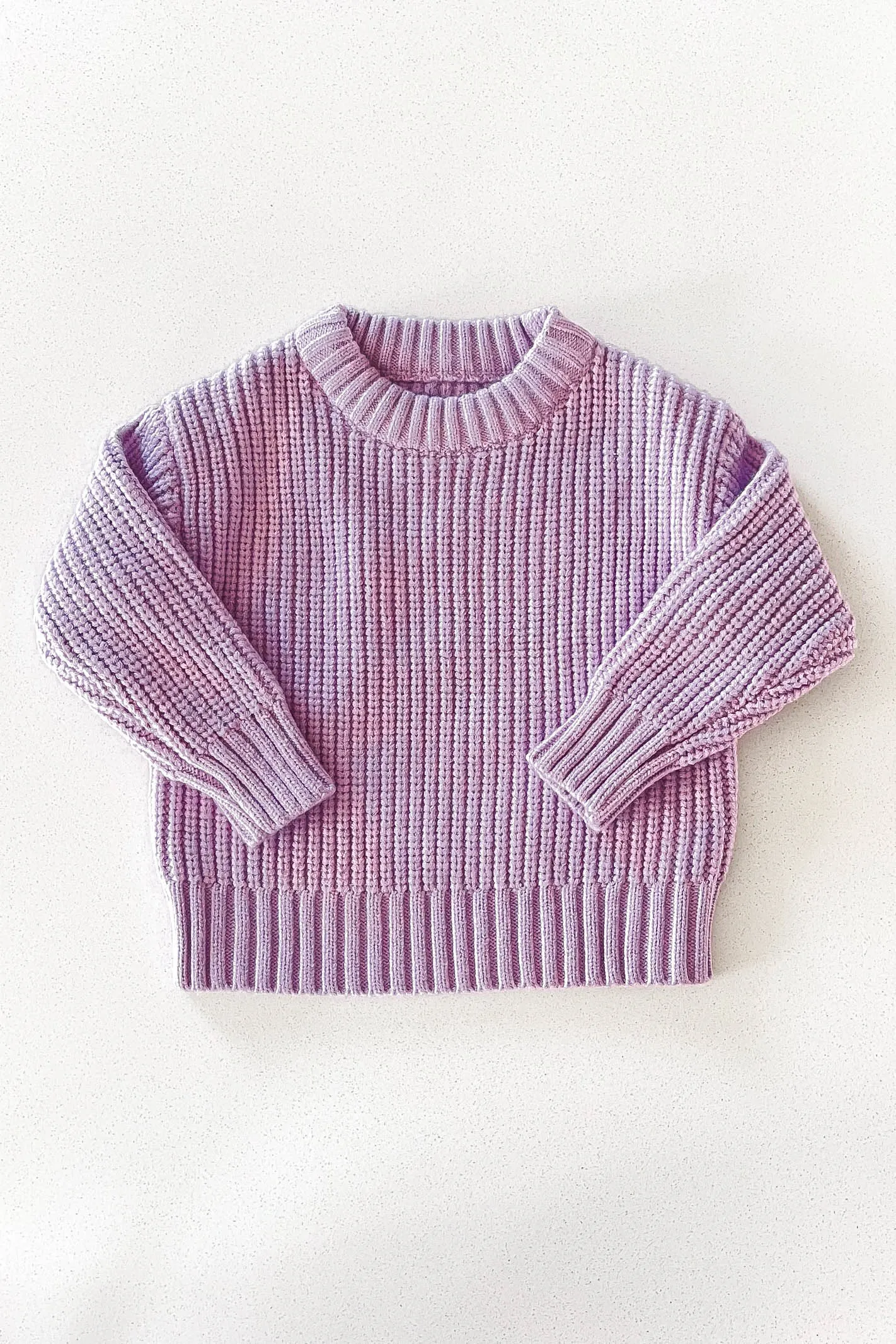 BILLIE CHUNKY KNIT SWEATER / LILAC