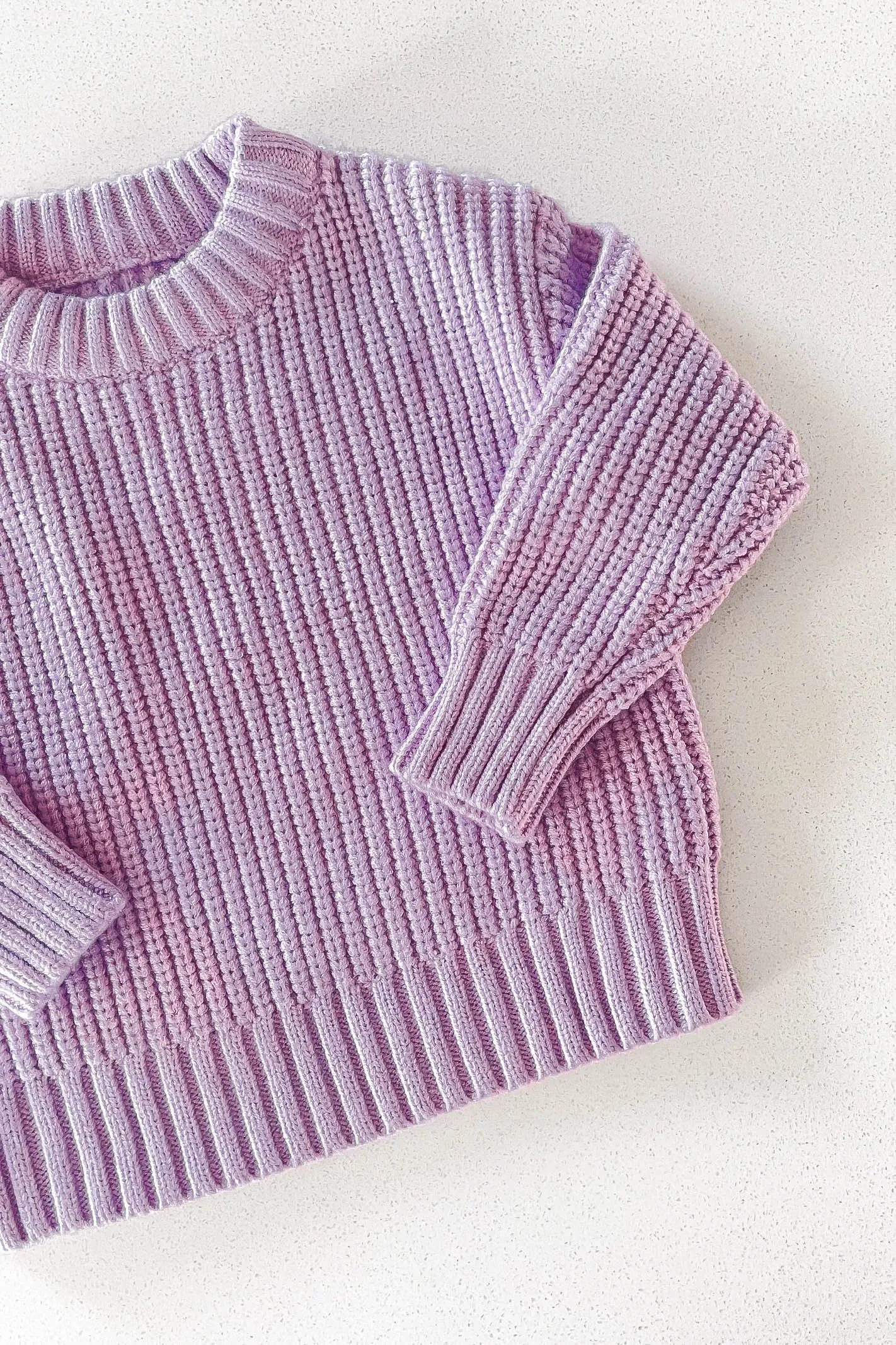 BILLIE CHUNKY KNIT SWEATER / LILAC