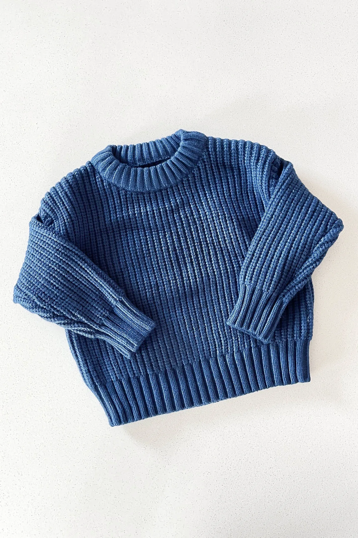 BILLIE CHUNKY KNIT SWEATER / NAVY