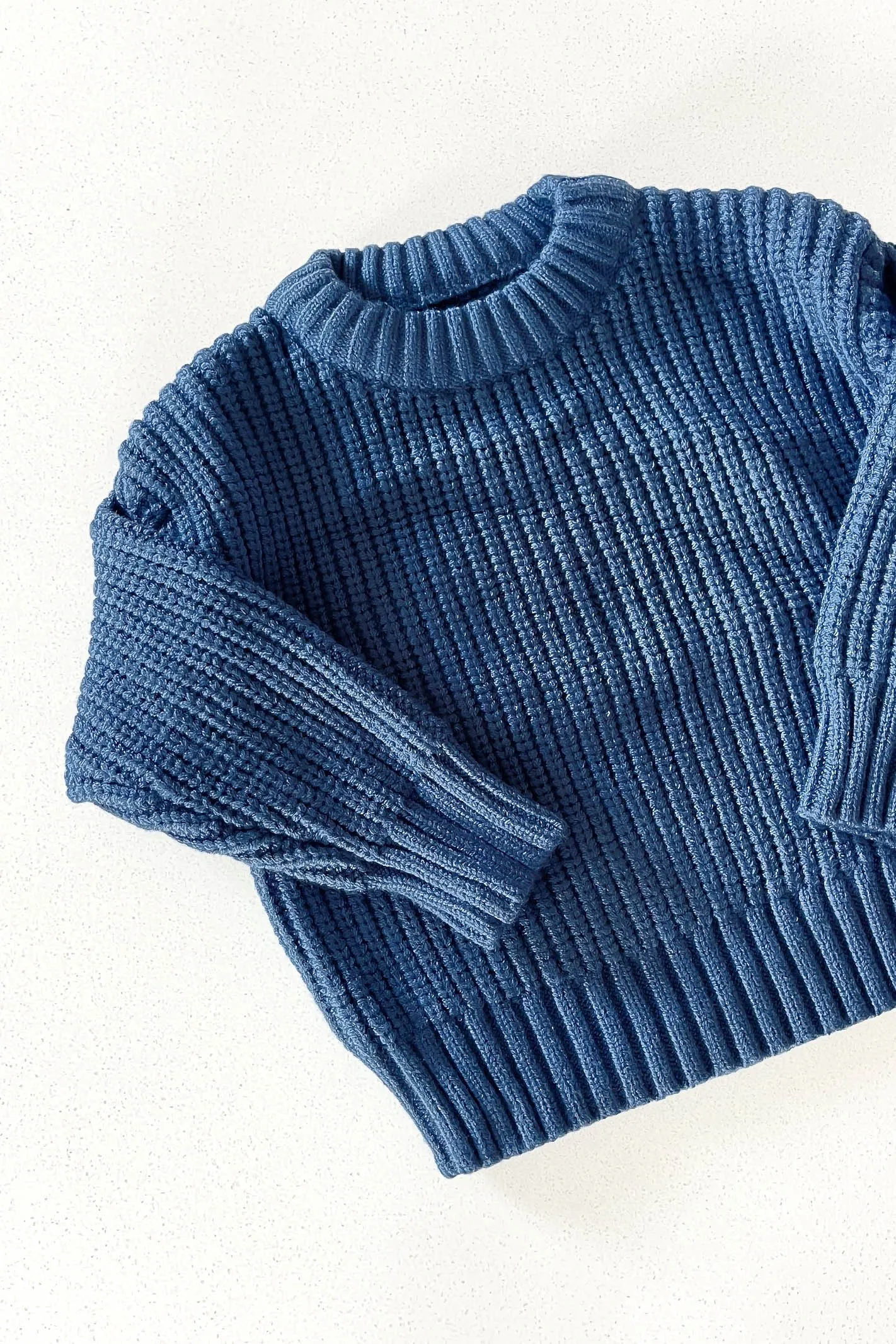 BILLIE CHUNKY KNIT SWEATER / NAVY