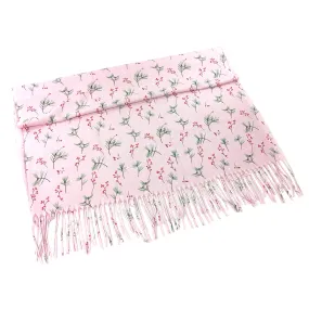 Blush Berry & Fern Pashmina Style Scarf - Exclusive Design