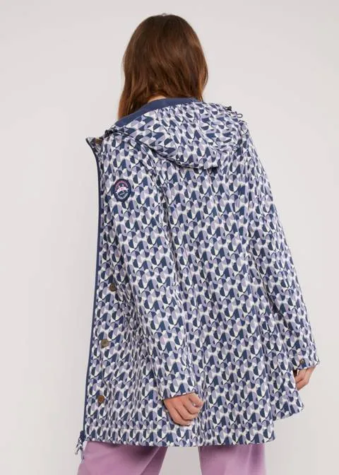 Blutsgeschwister Blue Romantic Mosaic Wild Weather Long Anorak