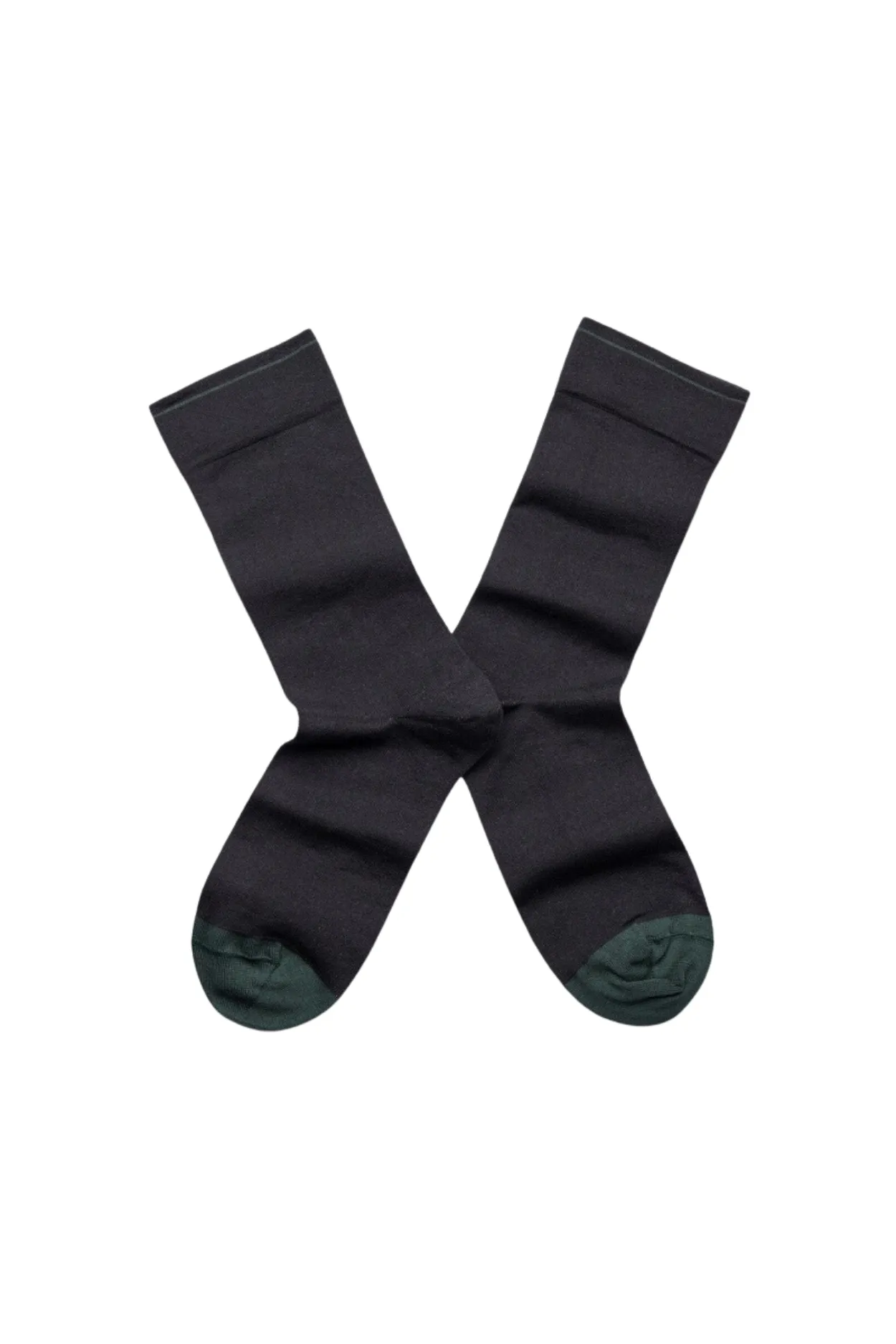 Bonne Maison Socks - Uni Faux Noir