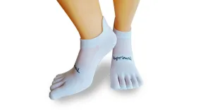 Bprimal Everyday Five-Toe Socks - No-Show - Regular Weight - White