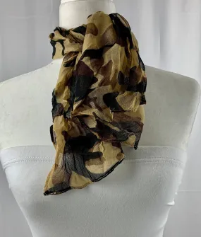 Brown Camo Neck Scarf