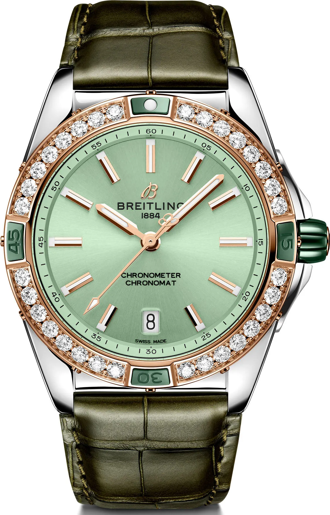 BRT Watch Super ChronoMT AutoMTic 38 Mint Green AligatORS