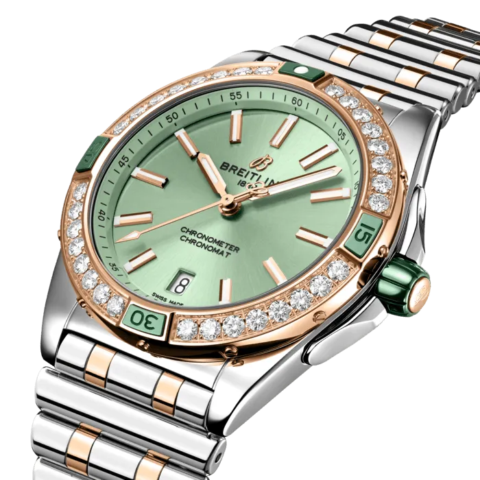 BRT Watch Super ChronoMT AutoMTic 38 Mint Green Bracelet