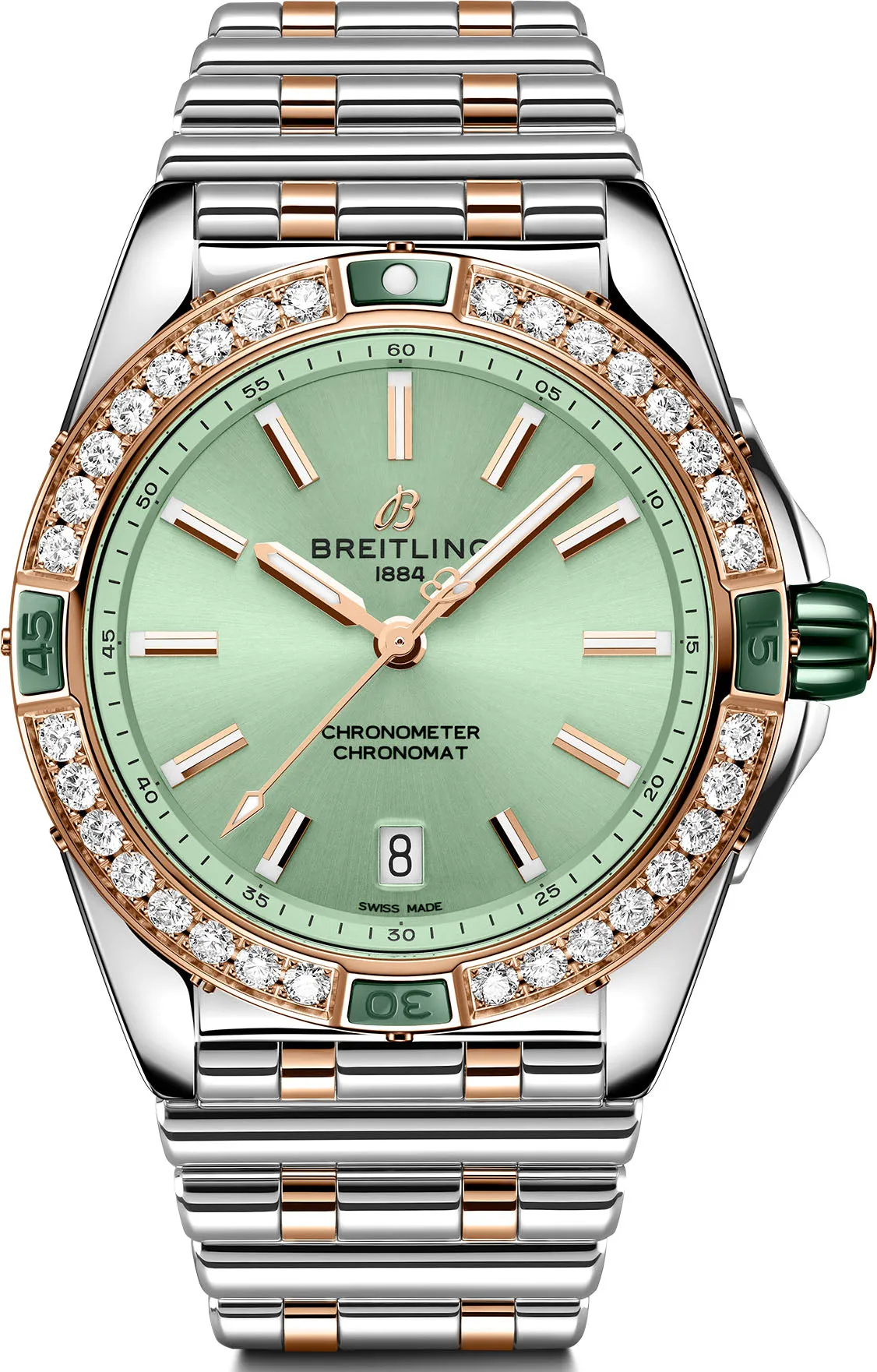 BRT Watch Super ChronoMT AutoMTic 38 Mint Green Bracelet