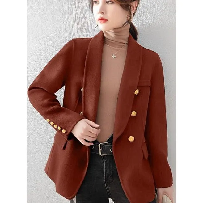 Buttoned Double Breasted Blazer