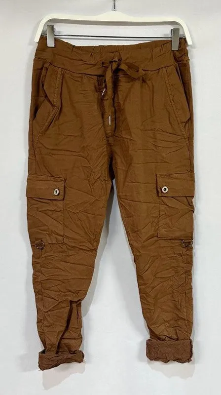 Cargo Crinkle Jogger - Tobacco