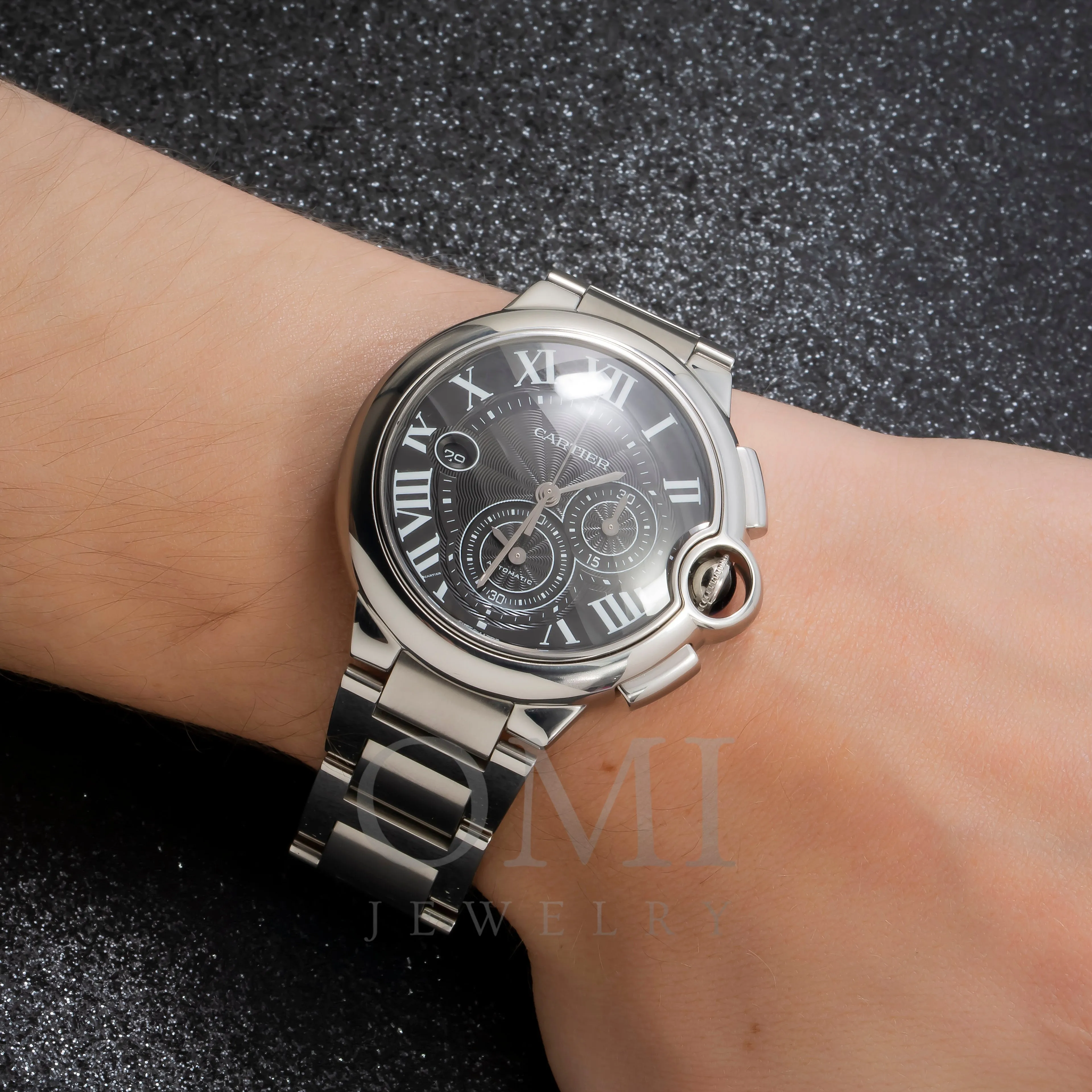 Cartier Ballon Bleu W6920025 Stainless Steel 44MM Black Dial