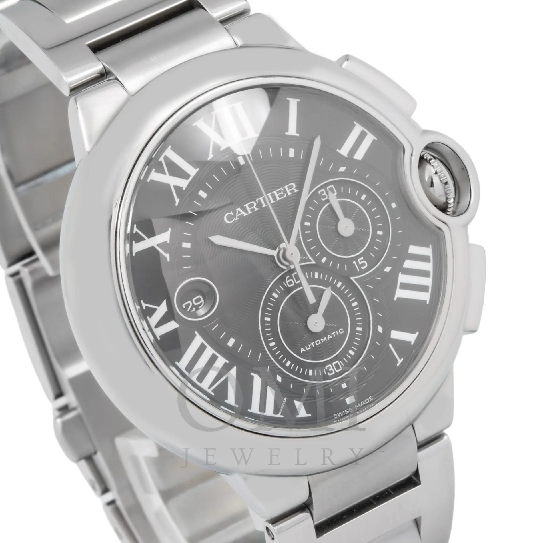 Cartier Ballon Bleu W6920025 Stainless Steel 44MM Black Dial