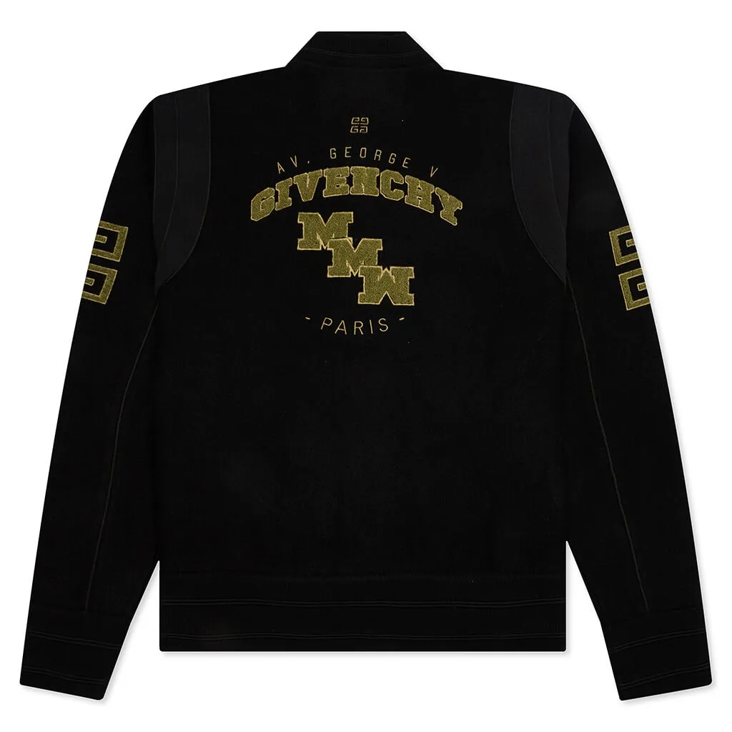 College Varsity Bomber - Black