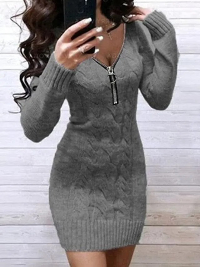 Elevate Your Style with Women's Sweater Dress for Fall and Winter