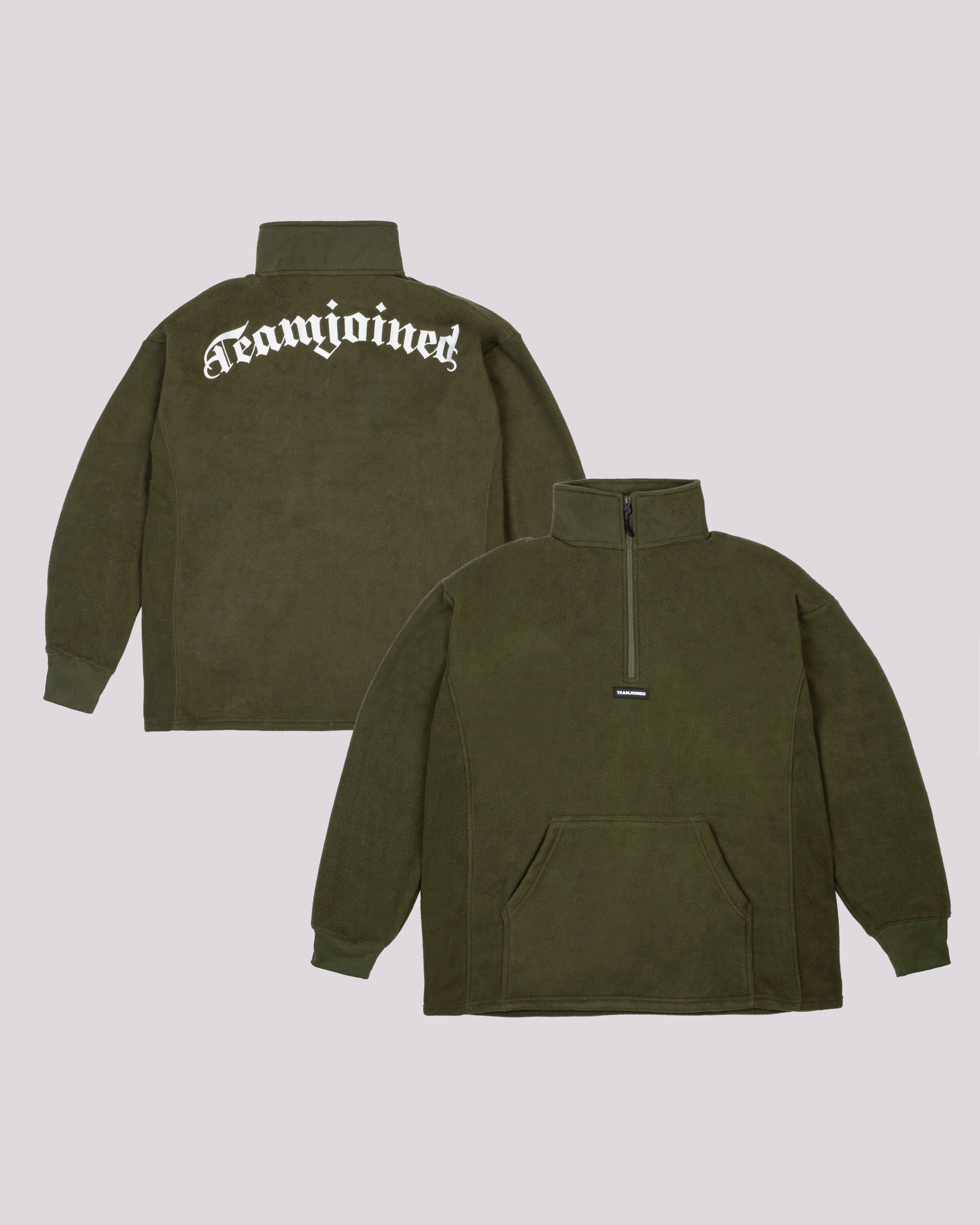 Embroidered Logo Sherpa Half-Zip Jacket