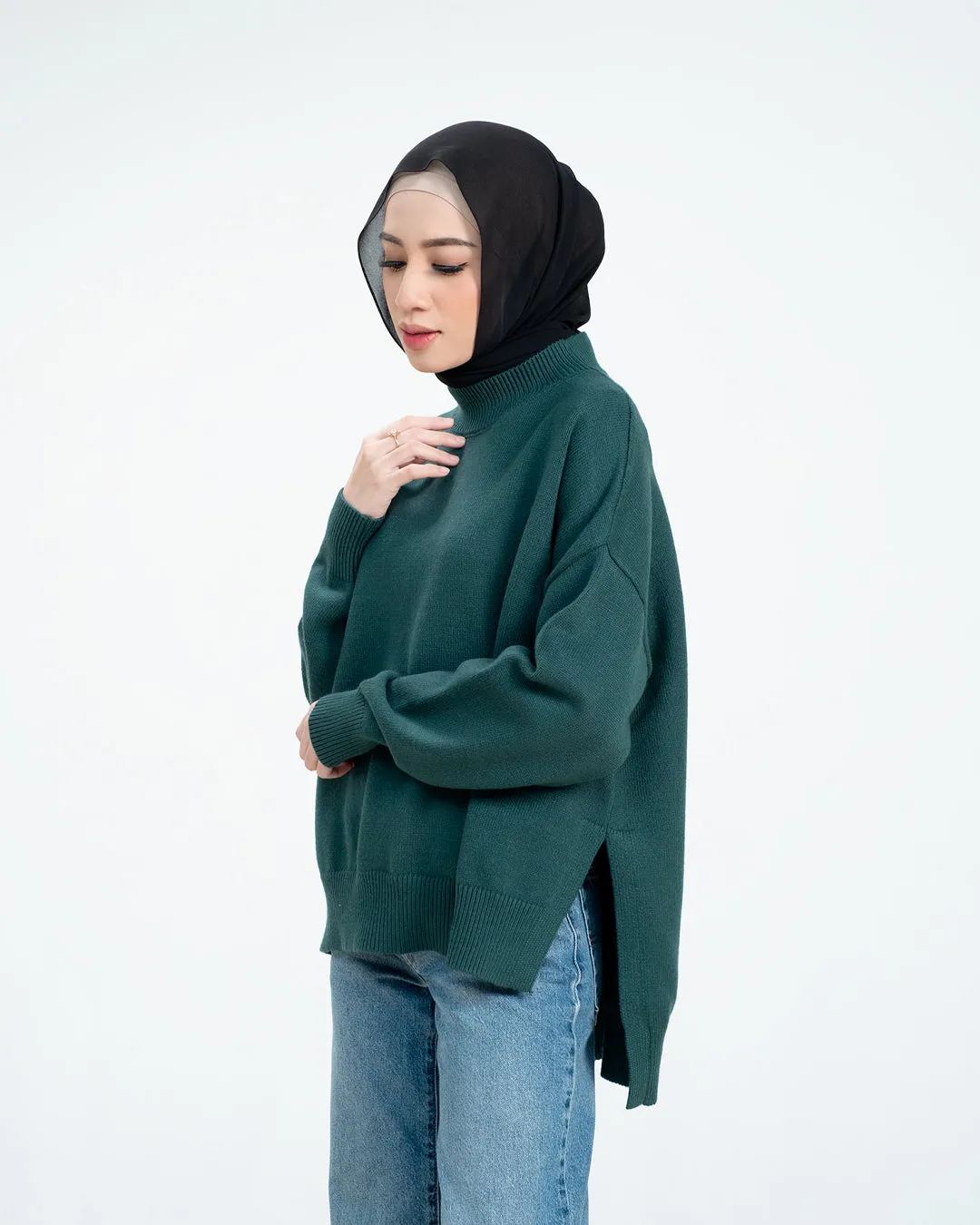 Esmee Sweater - Emerald - Sweater Atasan Knitwear Wanita - KW1720250