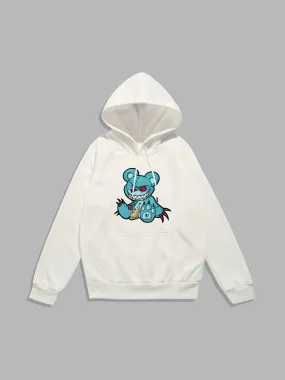 Evil Bear Print Hoodie