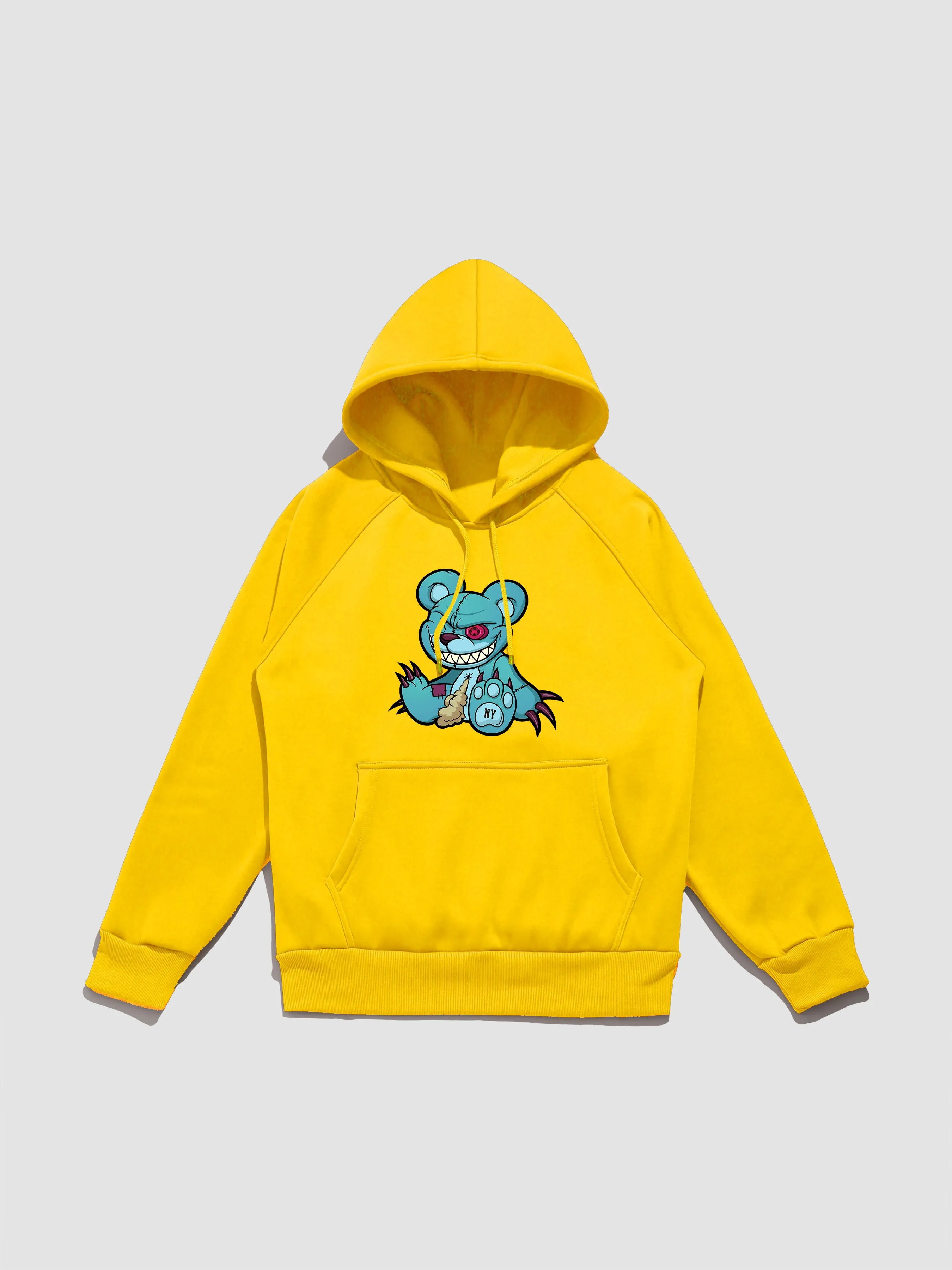 Evil Bear Print Hoodie