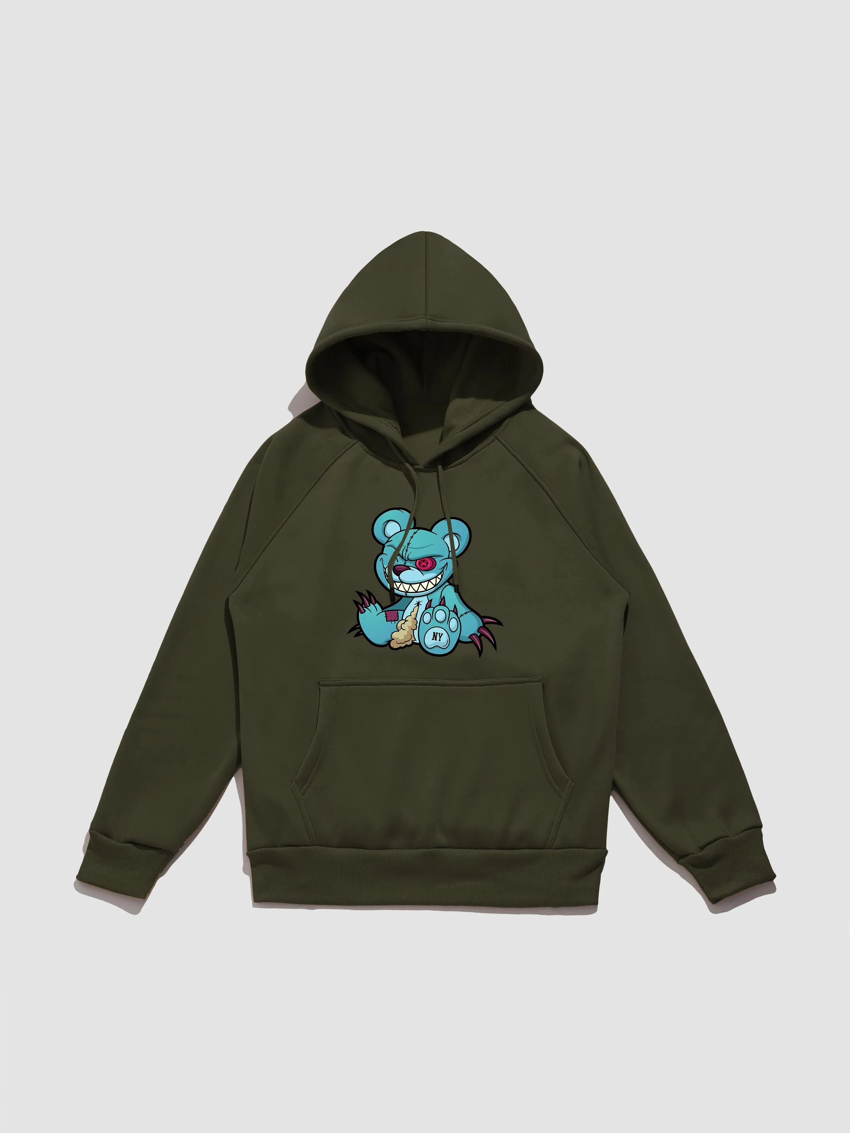 Evil Bear Print Hoodie