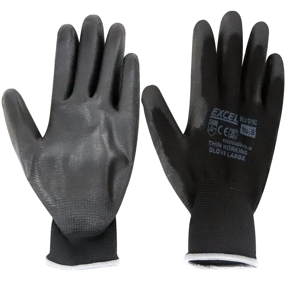 Excel Durable Grip Working Gloves Black Size XL