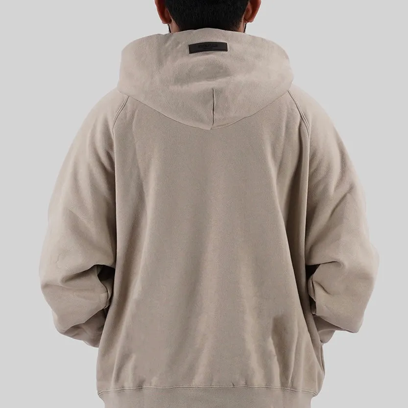 FEAR OF GOD Essentials Chest Logo Hoodie Smoke