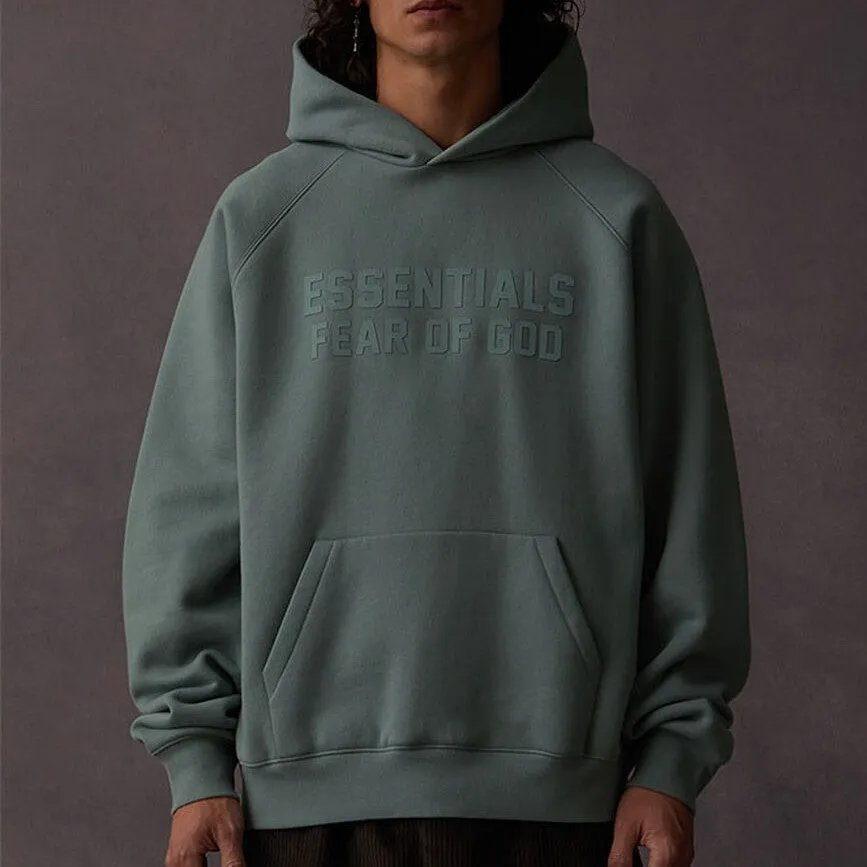 FEAR OF GOD Essentials Chest Logo Hoodie Sycamore