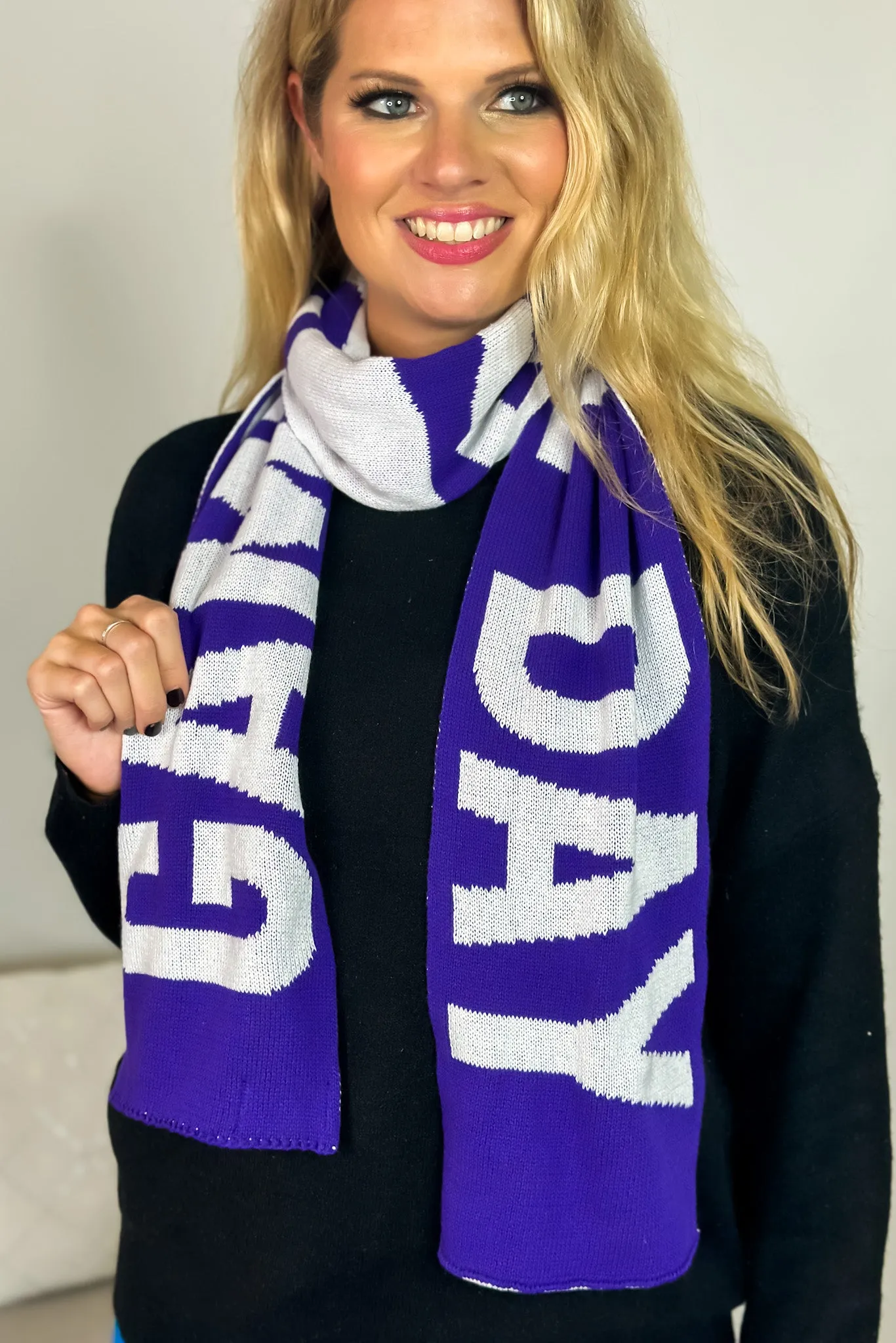 Game Day Scarf : Purple/White