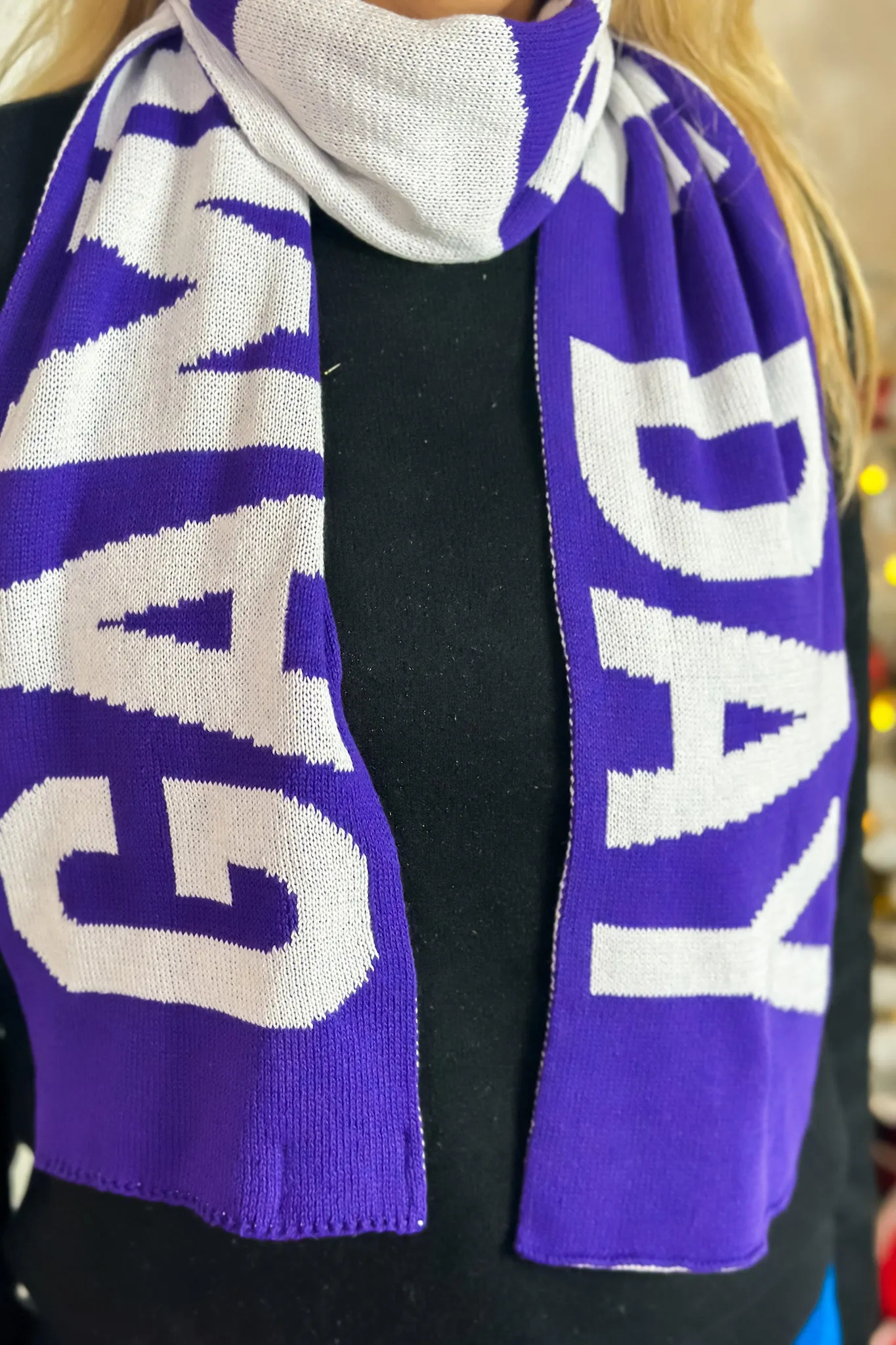 Game Day Scarf : Purple/White