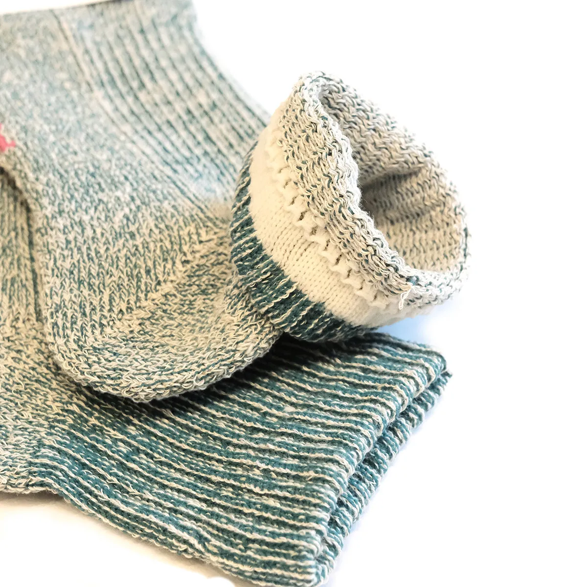 Hemp   Organic Cotton Pile Ankle Socks - Sea Green