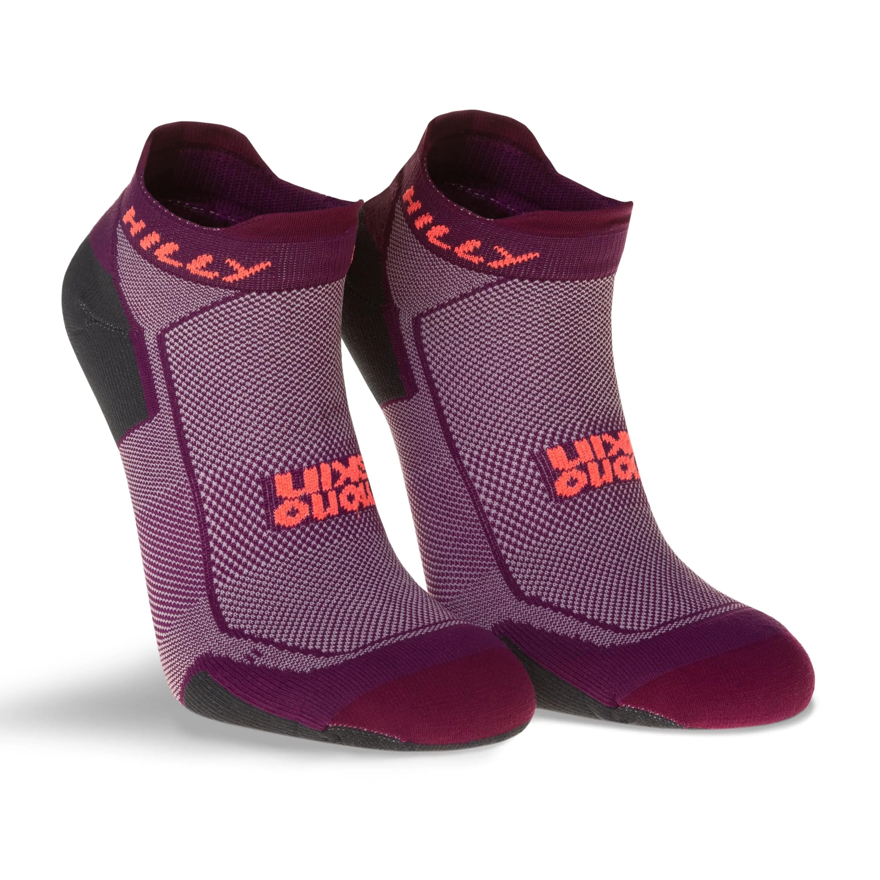 Hilly Women's Active Socklet Minimum Cushioning - Grape Juice/Charcoal