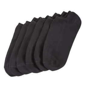 Hue Women's 6421 No Show 6 Pack Liner Socks Black