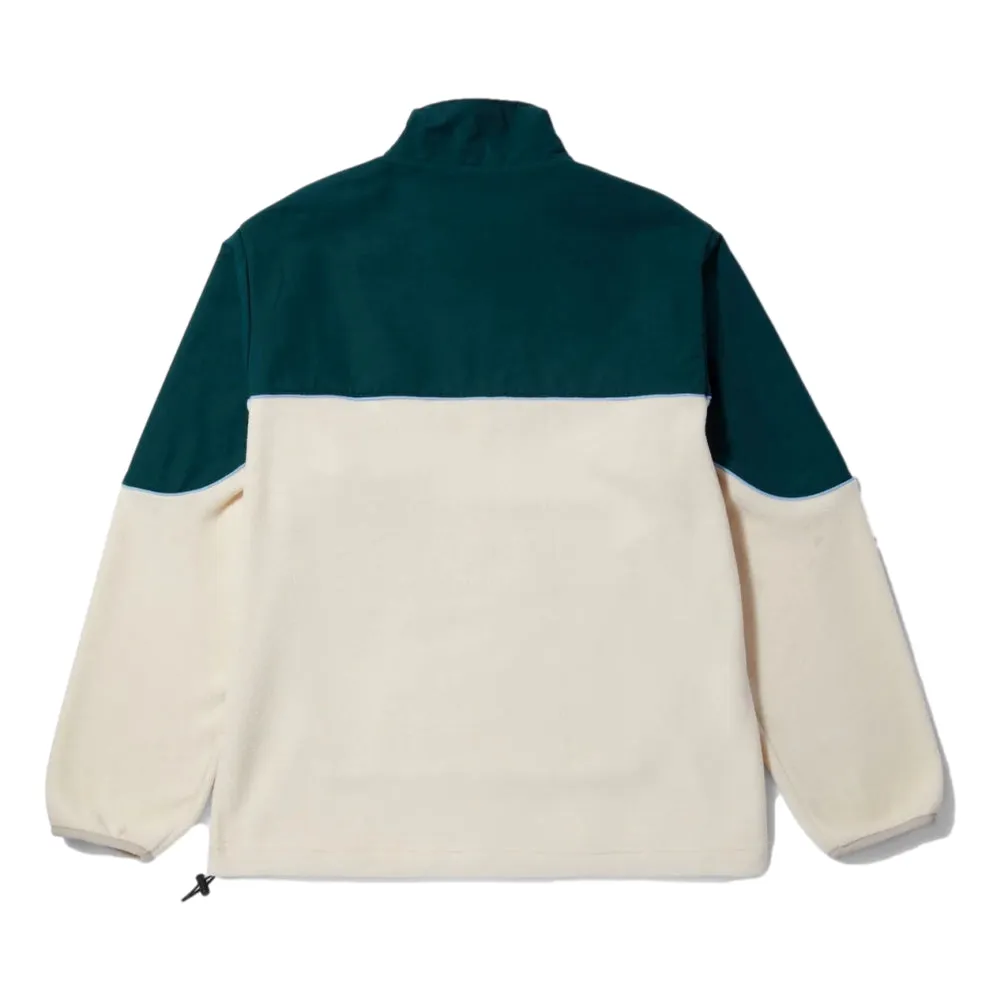 HUF HUF X CRAILTAP CONTINENT 1/4 ZIP POLAR FLEECE-NATURAL