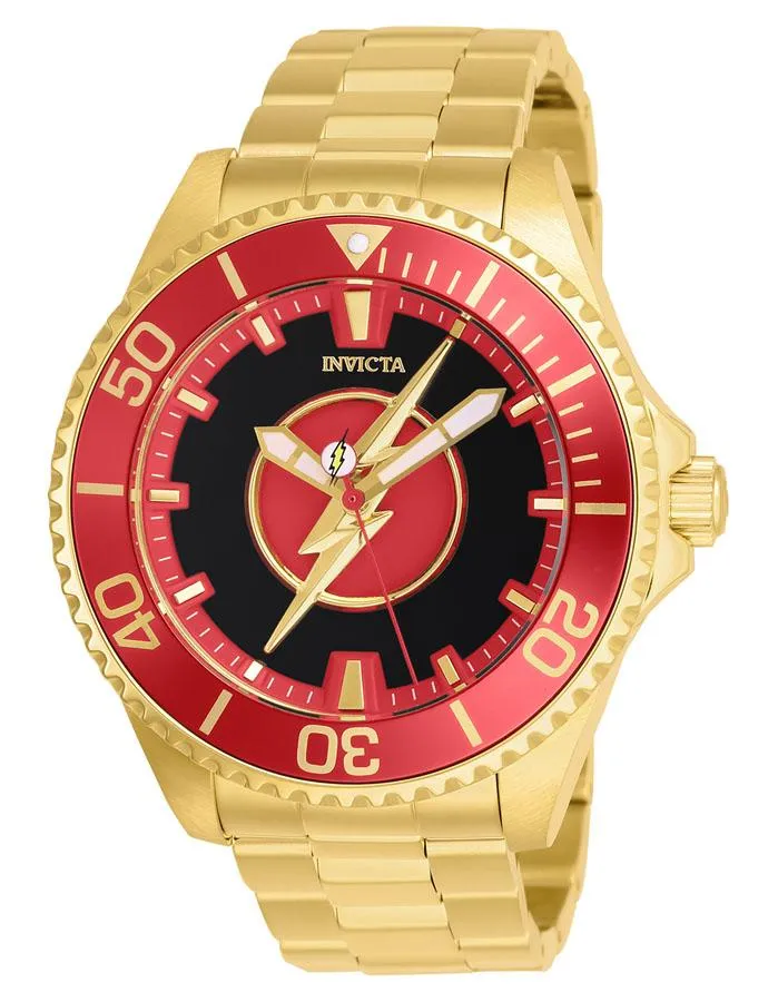 INVICTA DC Comics Limited Edition Mens Watch - Automatic - Gold-Tone - The Flash