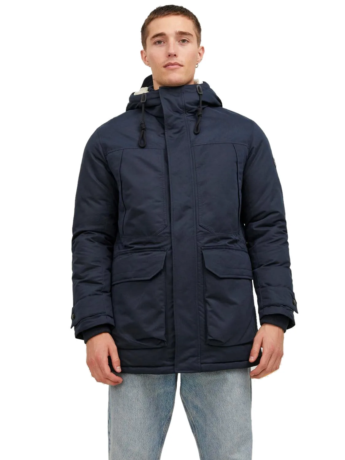 Jack & Jones Mens 'JJECLIP' Hooded Parka Jacket