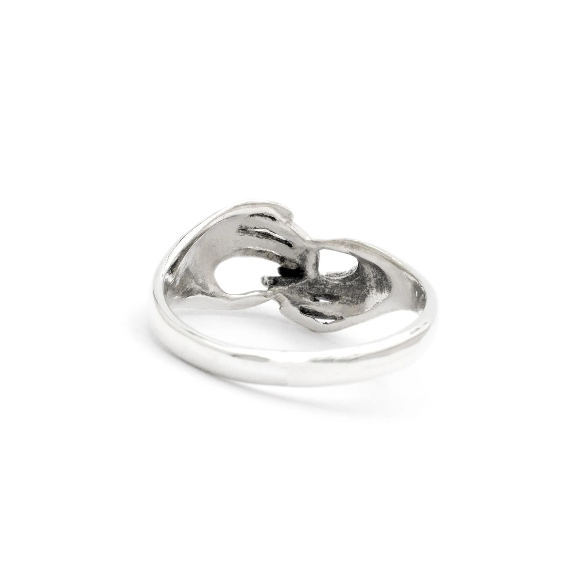 James Avery 925 Sterling Silver Holding Hand Cocktail Ring