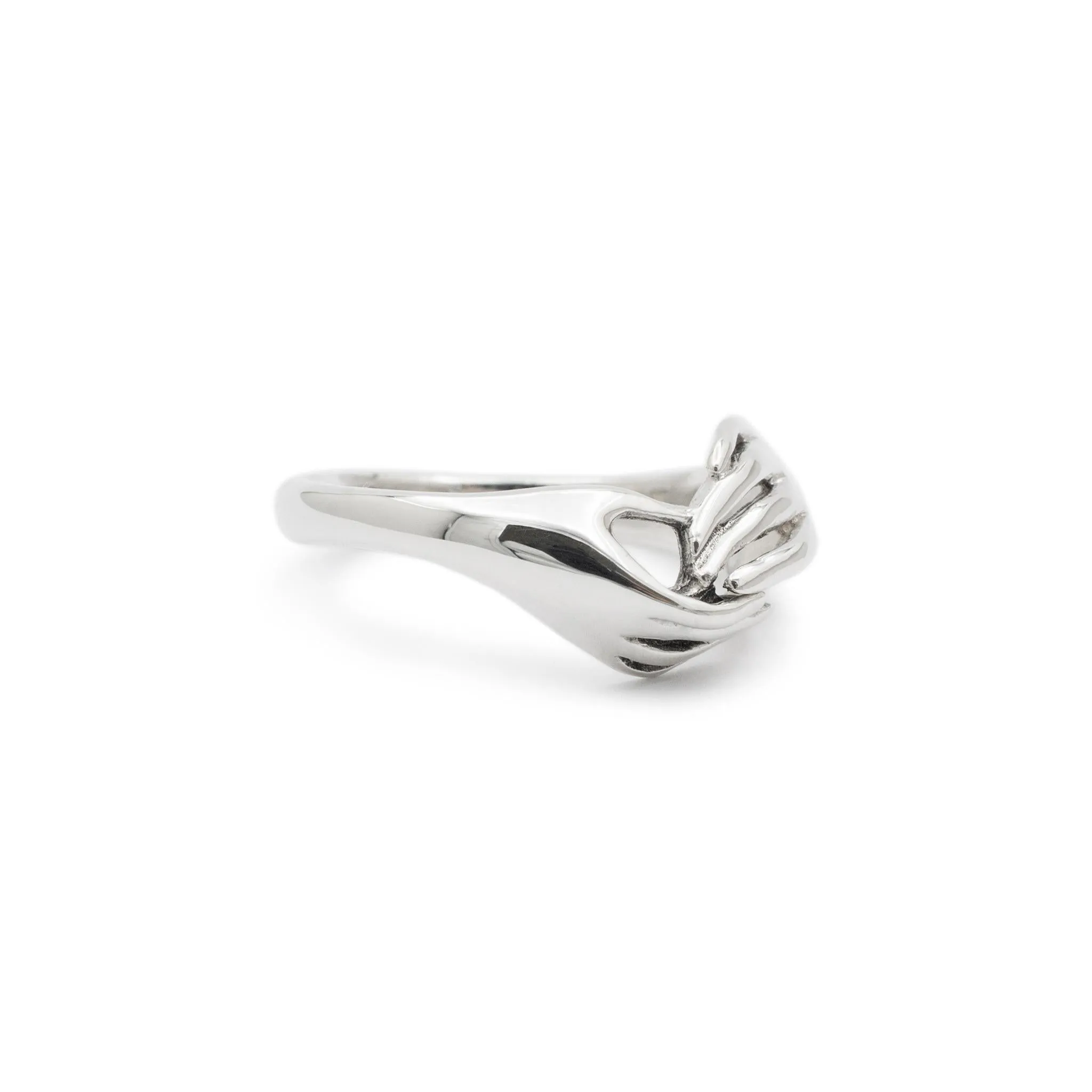 James Avery 925 Sterling Silver Holding Hand Cocktail Ring