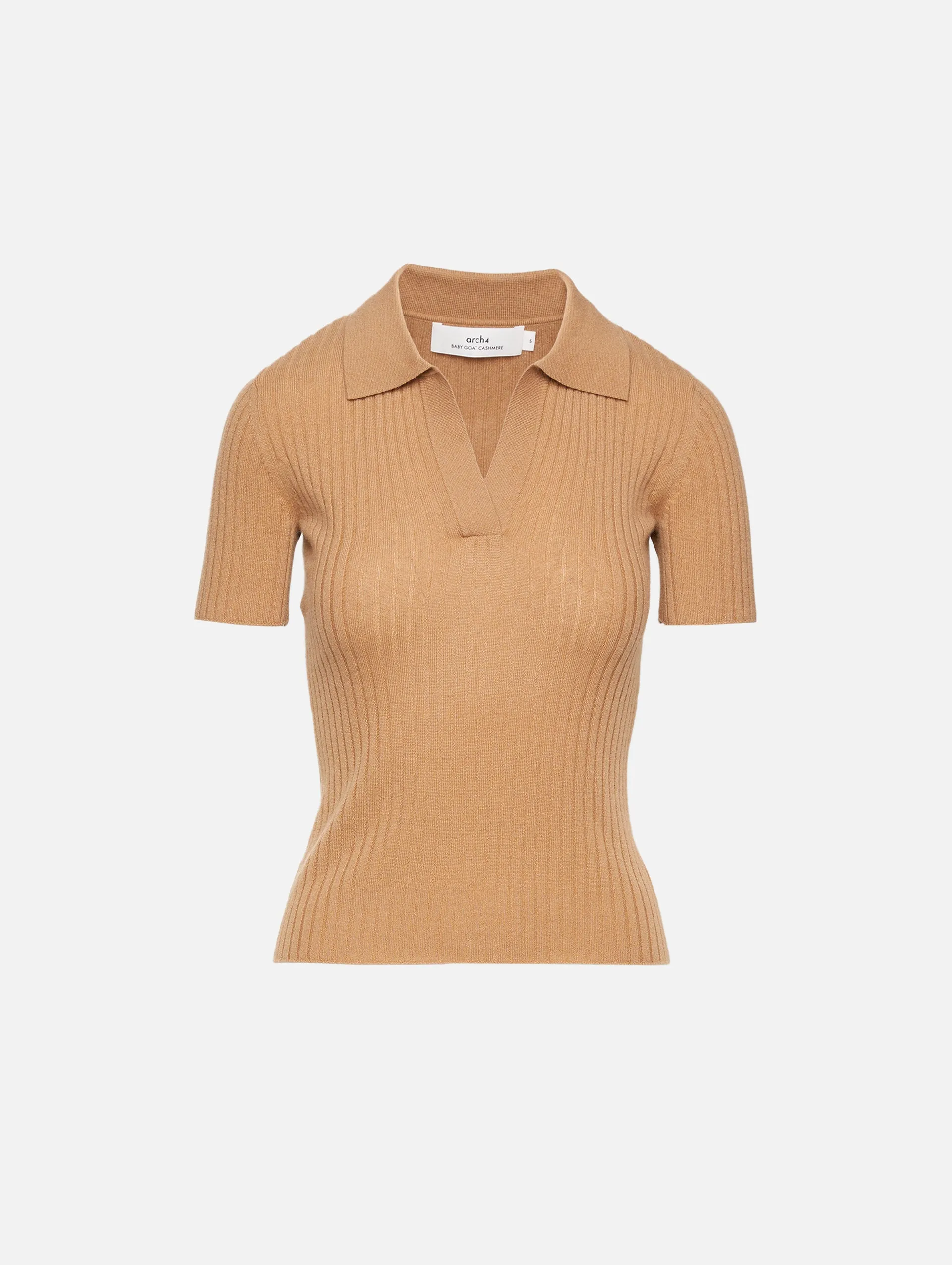 Jennifer Ribbed Short Sleeve Sweater