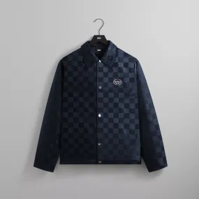 Kith Checkered Satin Coaches Jacket - Nocturnal