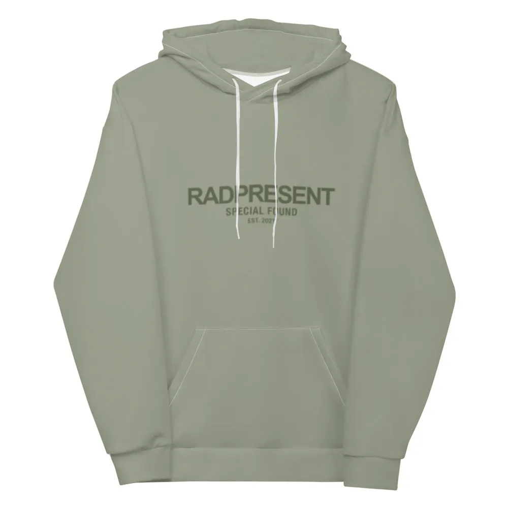 KNIGHT MOTIF PULLOVER HOODIE - LAKE GREY