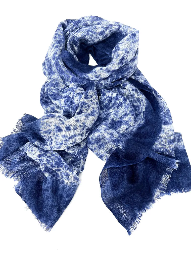 Lakeside Indigo Cashmere Scarf