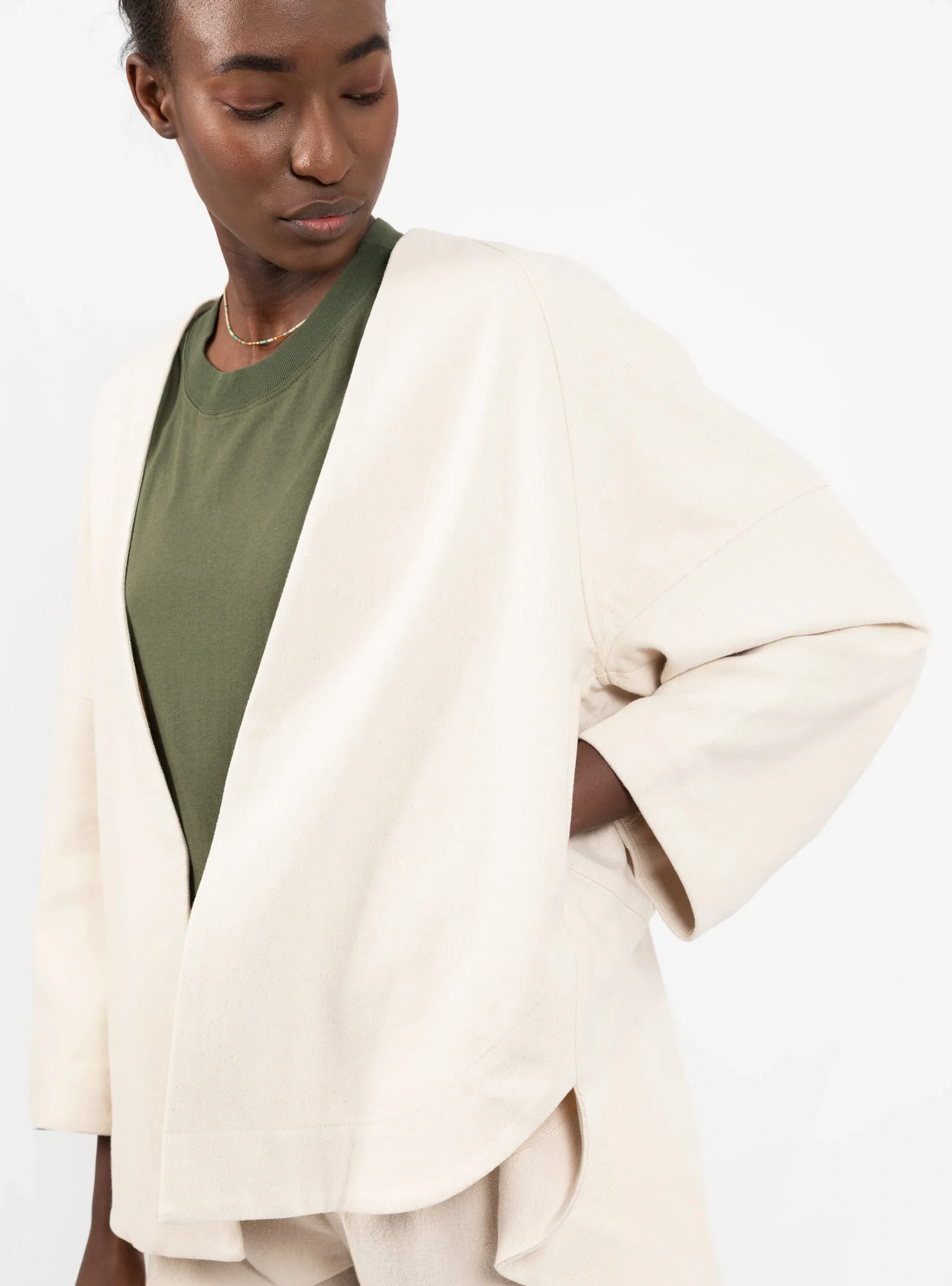 Lantern Sleeves Jacket Off White