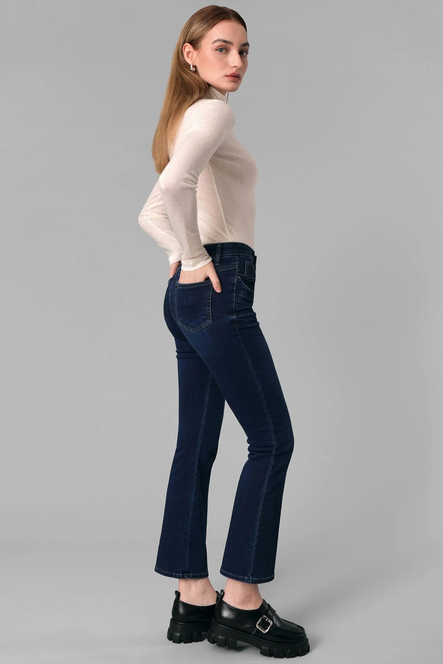 Lina Denim Jeans, Deep Blue