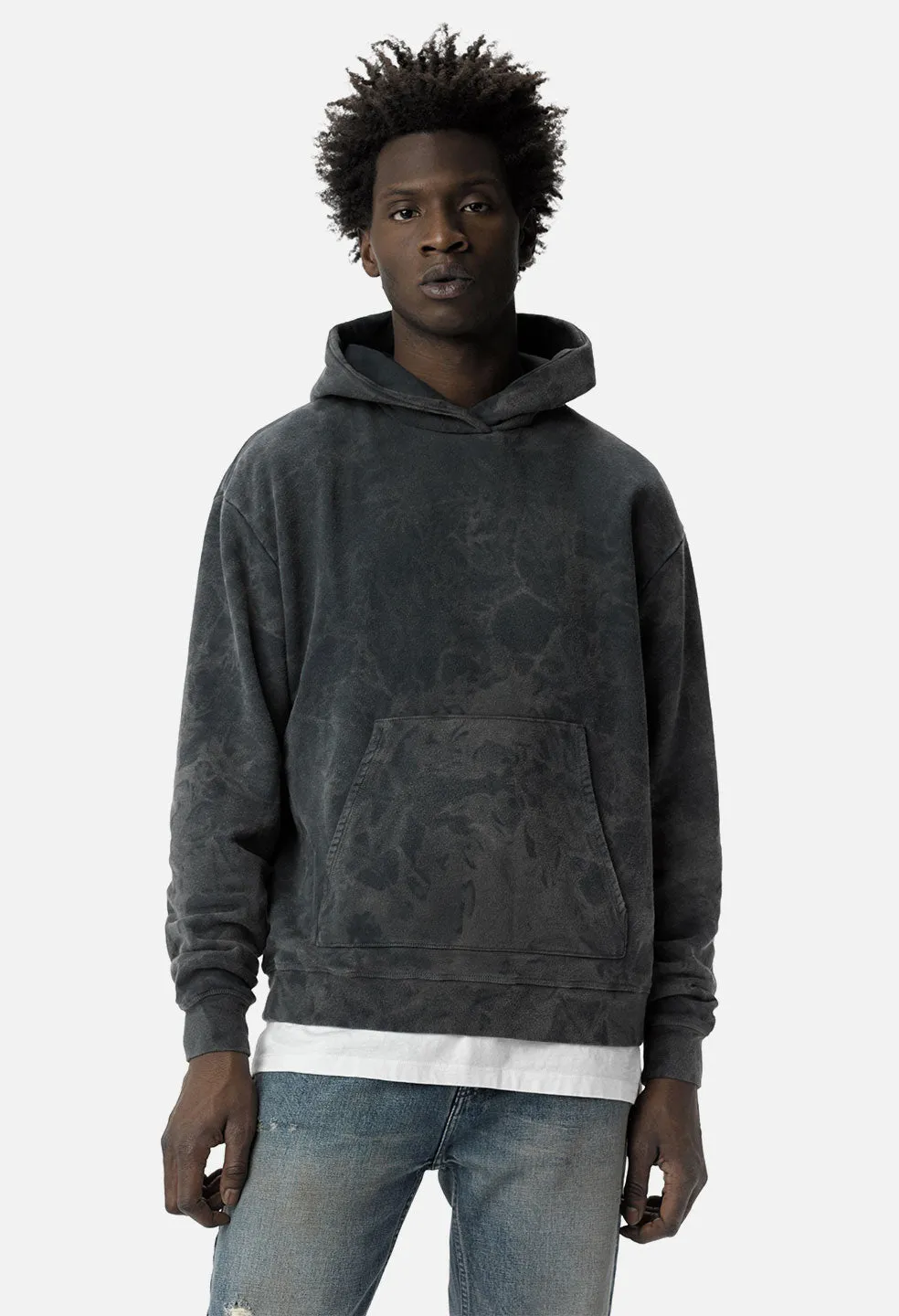 Marble Hoodie / Black