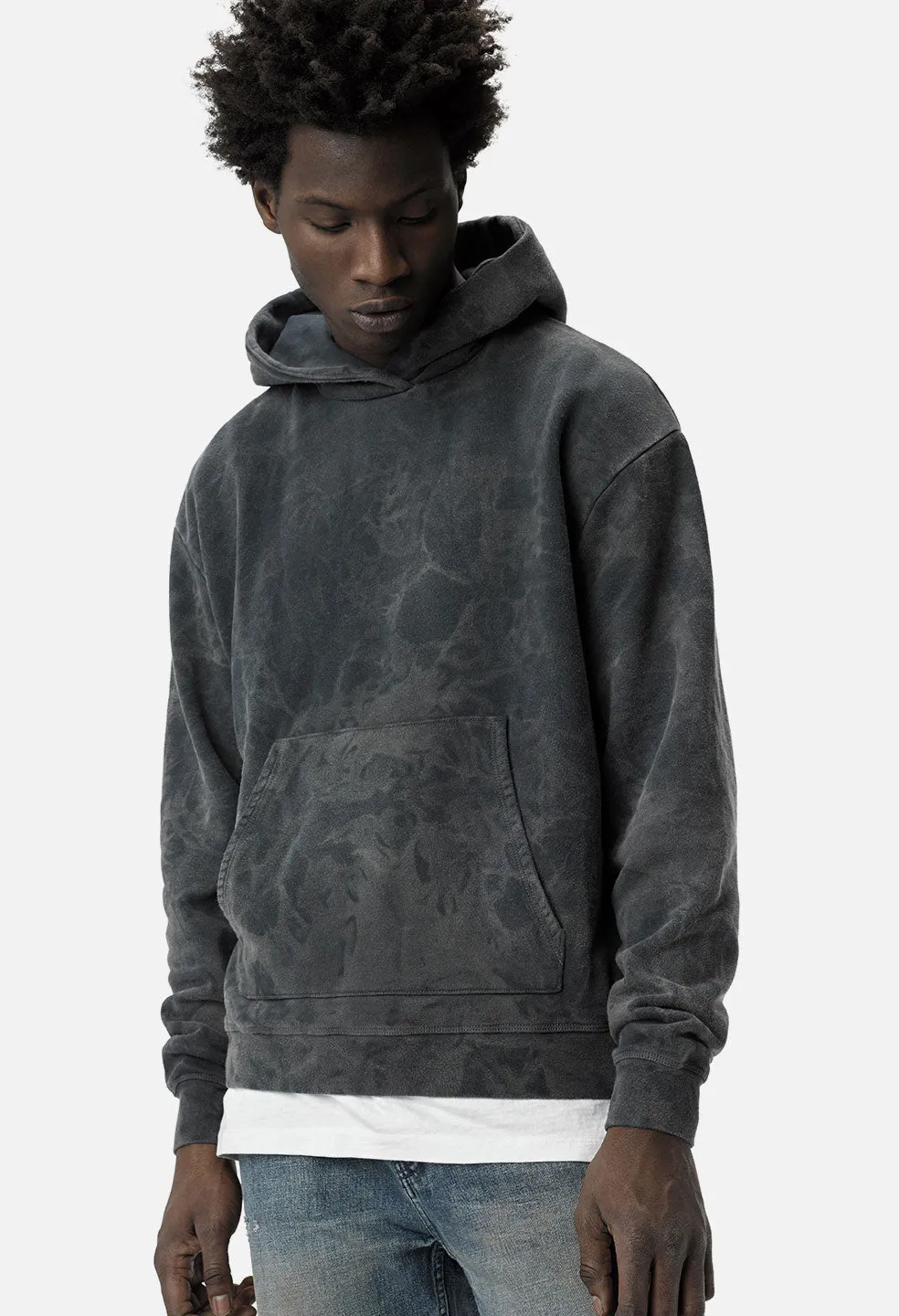 Marble Hoodie / Black